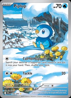 Piplup 098/094 Illustration Rare – Phantasmal Flames Pokémon card
