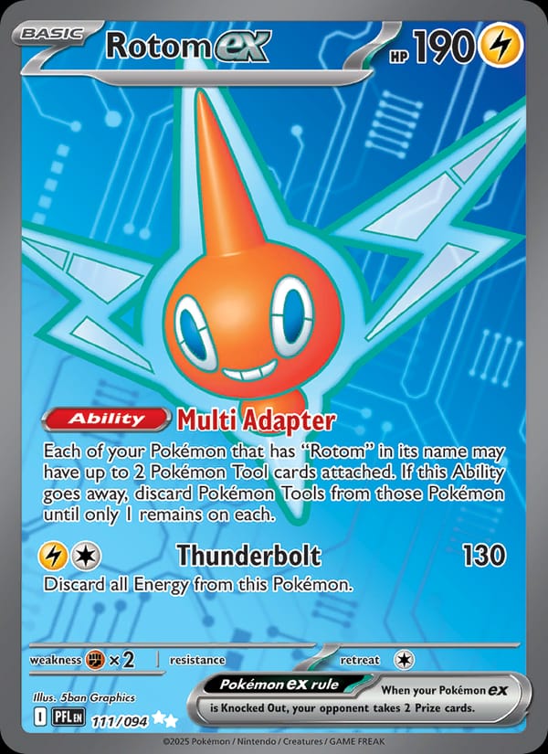 Rotom ex 111/094 Phantasmal Flames Pokémon card