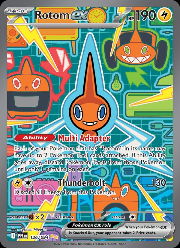 Rotom ex 126/094 Phantasmal Flames Pokémon card