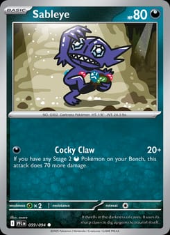 Sableye 059/094 Common – Phantasmal Flames Pokémon card