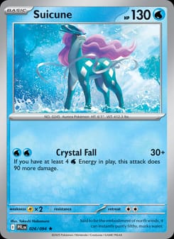 Suicune 026/094 Rare – Phantasmal Flames Pokémon card