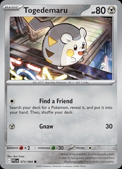 Togedemaru 073/094 Common – Phantasmal Flames Pokémon card