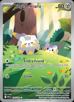 Togedemaru 104/094 Illustration Rare – Phantasmal Flames Pokémon card