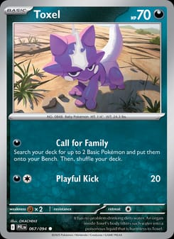 Toxel 067/094 Common – Phantasmal Flames Pokémon card