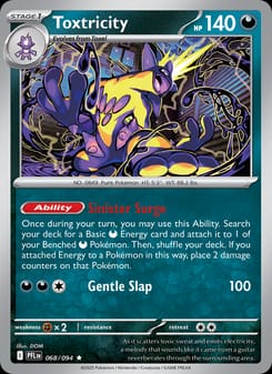 Toxtricity 068/094 Rare – Phantasmal Flames Pokémon card