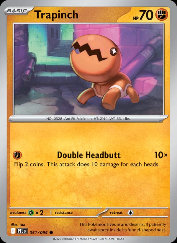 Trapinch 051/094 Phantasmal Flames Pokémon card