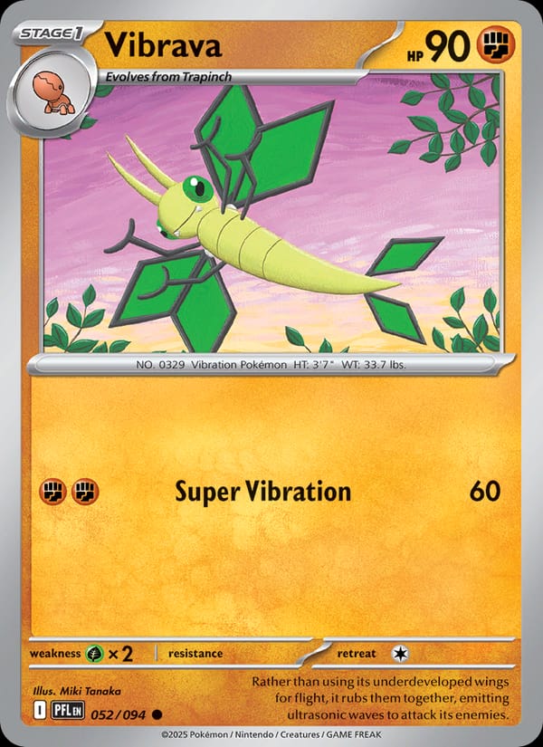 Vibrava 052/094 Phantasmal Flames Pokémon card