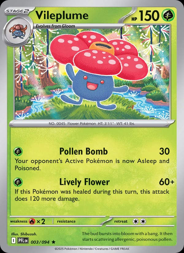 Vileplume 003/094 Phantasmal Flames Pokémon card