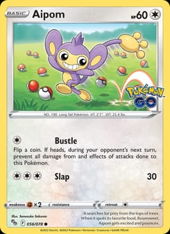 Aipom 056/078 Common – Pokémon GO Pokémon card