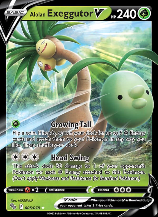Alolan Exeggutor V 005/078 Pokémon GO Pokémon card