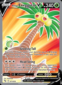 Alolan Exeggutor V 071/078 Ultra Rare – Pokémon GO Pokémon card