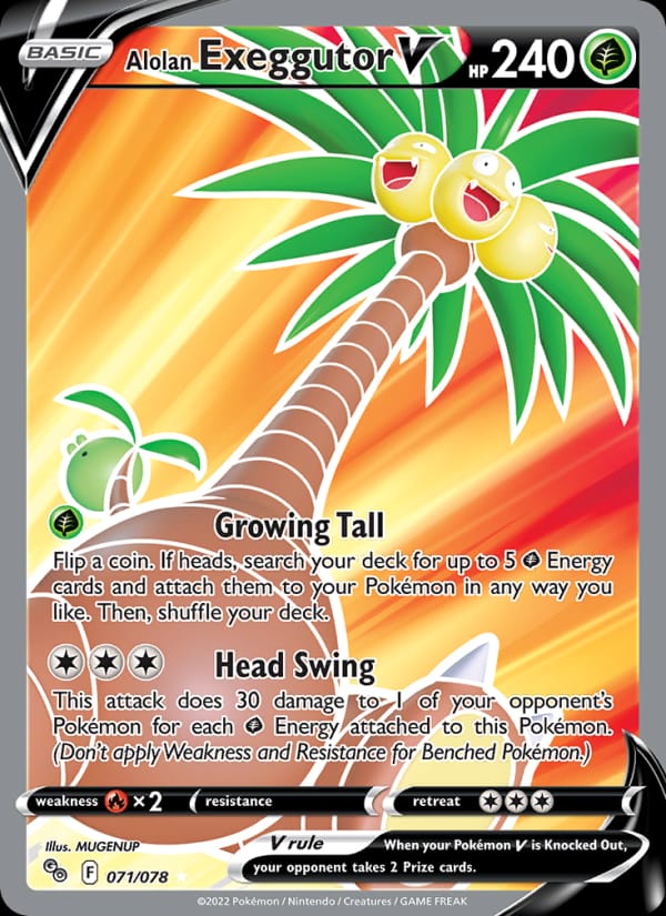 Alolan Exeggutor V 071/078 Pokémon GO Pokémon card