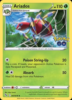 Ariados 007/078 Uncommon – Pokémon GO Pokémon card
