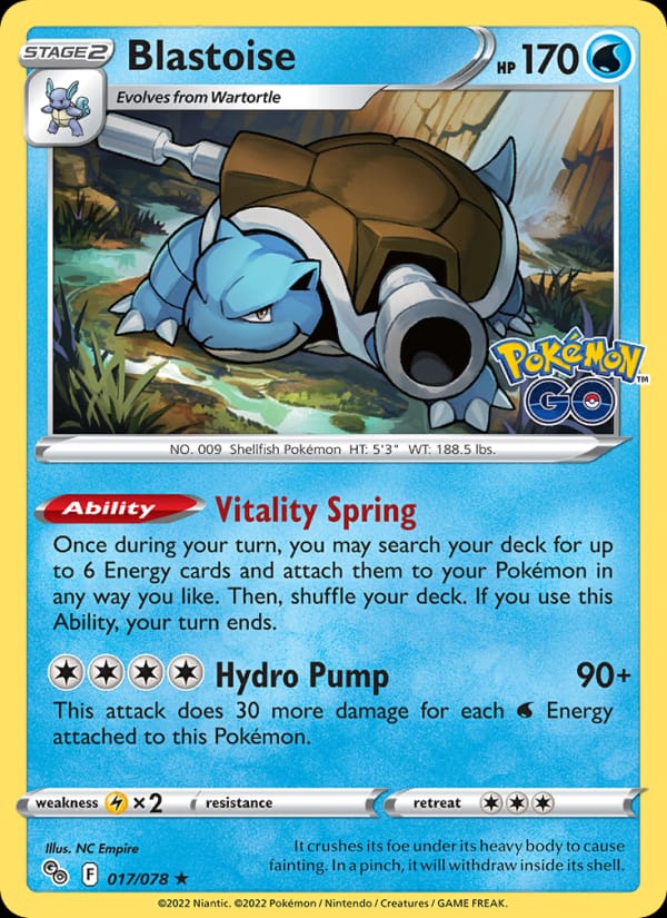 Blastoise 017/078 Pokémon GO Pokémon card