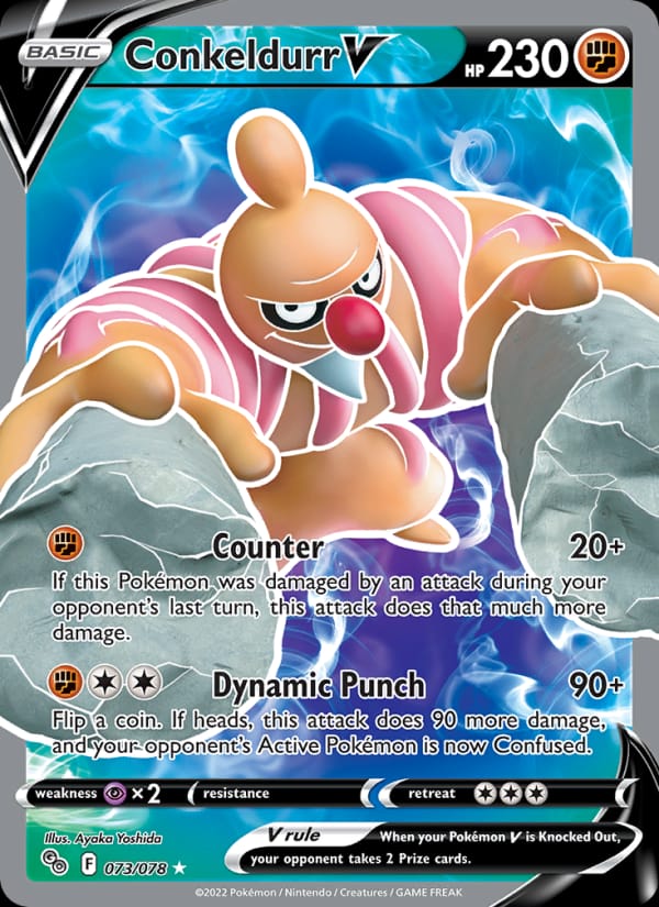 Conkeldurr V 073/078 Pokémon GO Pokémon card