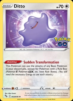 Ditto 053/078 Holo Rare – Pokémon GO Pokémon card
