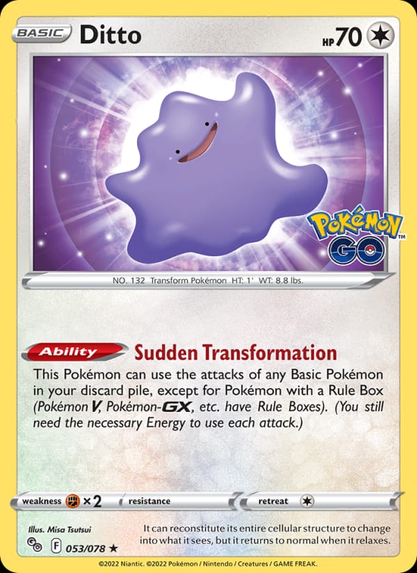 Ditto 053/078 Pokémon GO Pokémon card