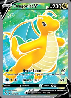 Dragonite V 076/078 Ultra Rare – Pokémon GO Pokémon card
