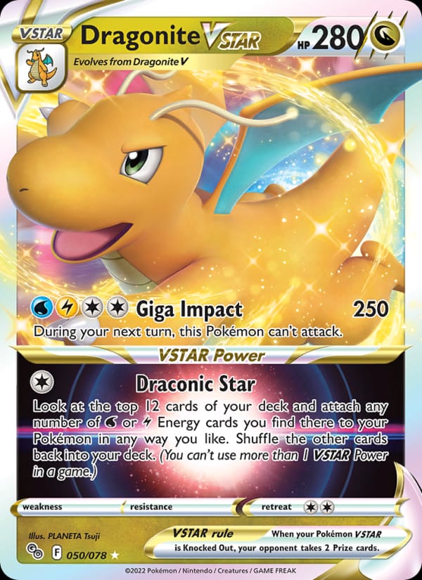 Dragonite VSTAR 050/078 Pokémon GO Pokémon card