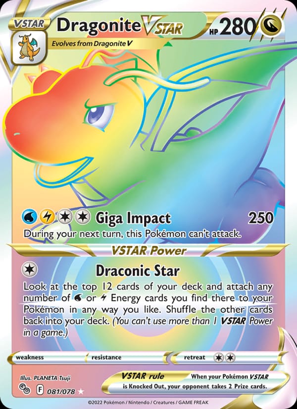 Dragonite VSTAR 081/078 Pokémon GO Pokémon card