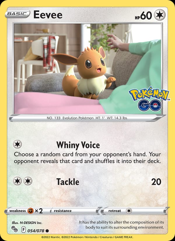 Eevee 054/078 Pokémon GO Pokémon card