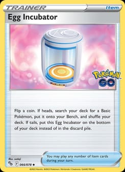 Egg Incubator 066/078 Uncommon – Pokémon GO Pokémon card