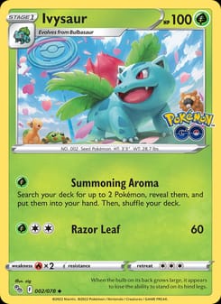 Ivysaur 002/078 Uncommon – Pokémon GO Pokémon card