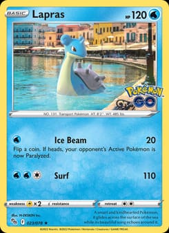 Lapras 023/078 Holo Rare – Pokémon GO Pokémon card