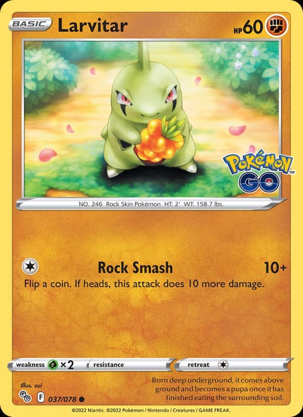 Larvitar 037/078 Pokémon GO Pokémon card