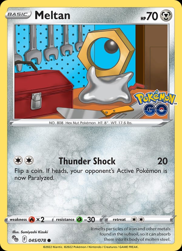Meltan 045/078 Pokémon GO Pokémon card