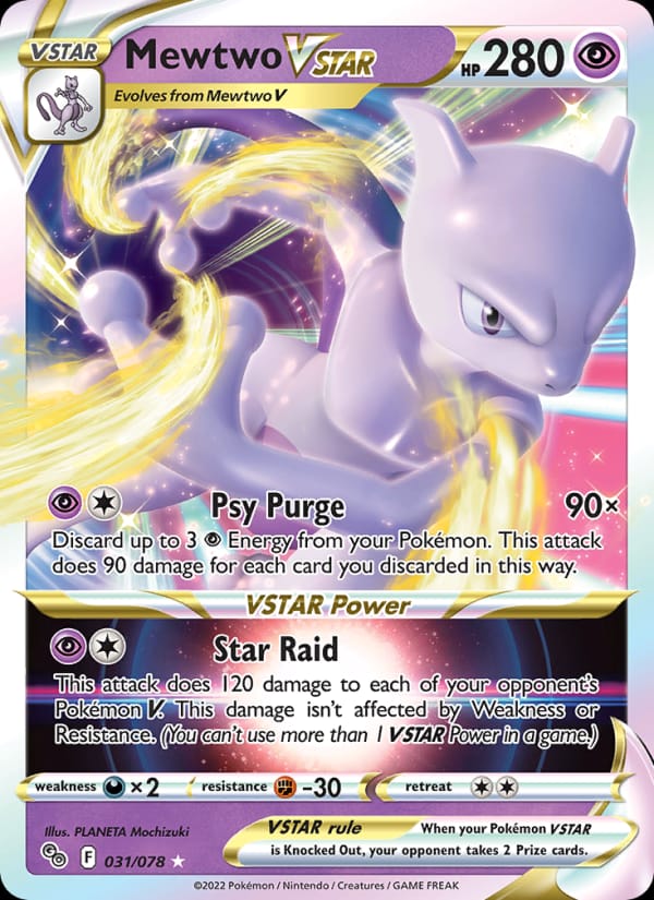 Mewtwo VSTAR 031/078 Pokémon GO Pokémon card