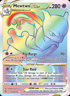 Mewtwo VSTAR 079/078 Secret Rare – Pokémon GO Pokémon card