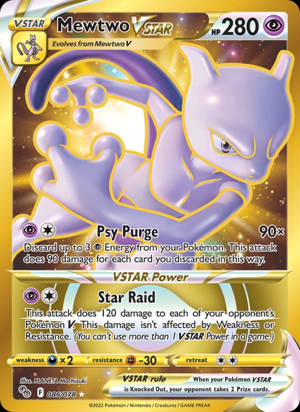Mewtwo VSTAR 086/078 Pokémon GO Pokémon card