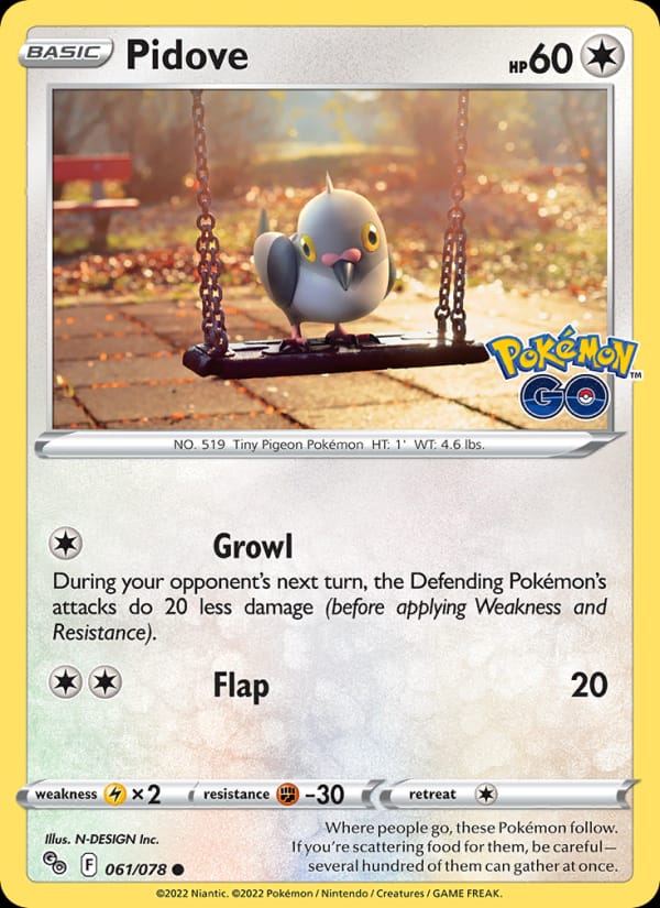 Pidove 061/078 Pokémon GO Pokémon card