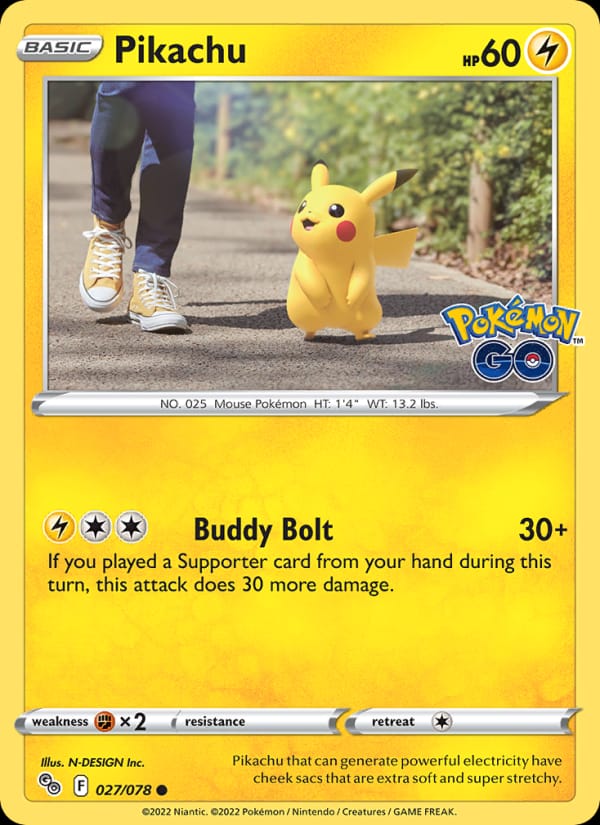 Pikachu 027/078 Pokémon GO Pokémon card