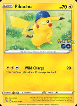 Pikachu 028/078 Holo Rare – Pokémon GO Pokémon card