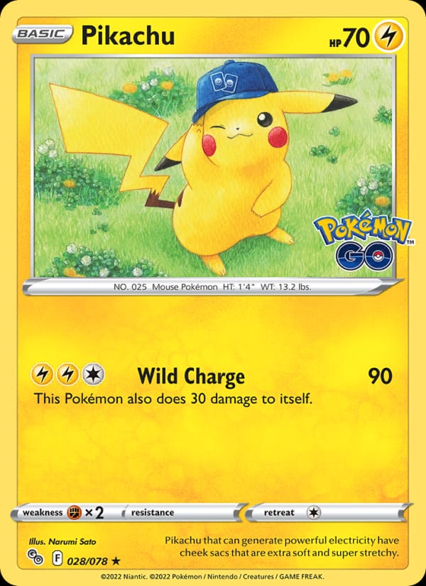 Pikachu 028/078 Pokémon GO Pokémon card