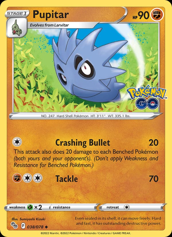 Pupitar 038/078 Pokémon GO Pokémon card