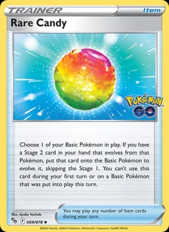 Rare Candy 069/078 Uncommon – Pokémon GO Pokémon card