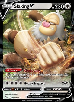 Slaking V 058/078 Ultra Rare – Pokémon GO Pokémon card