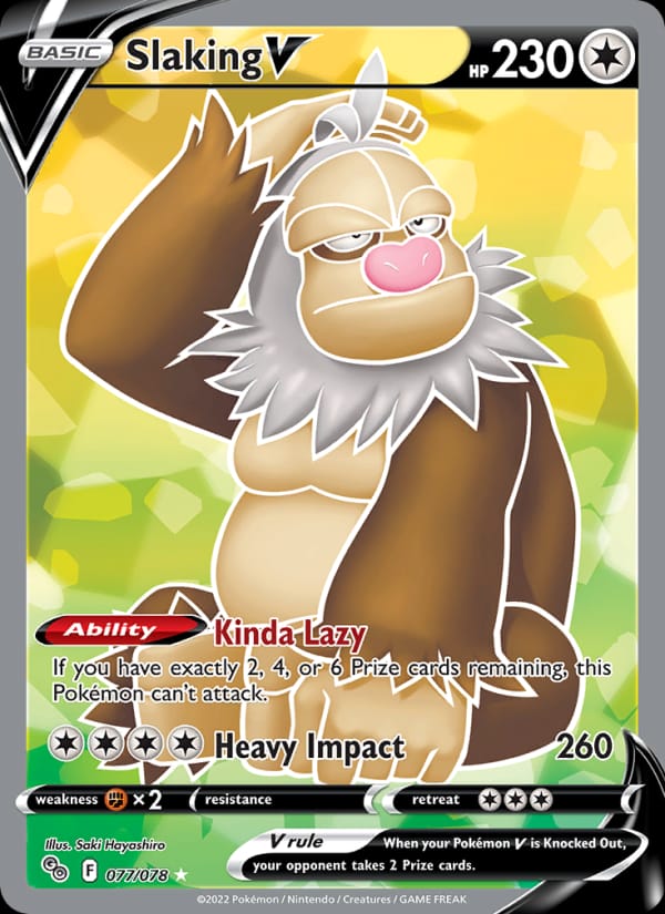 Slaking V 077/078 Pokémon GO Pokémon card