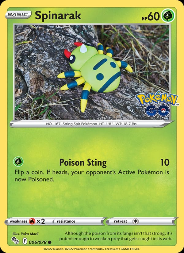 Spinarak 006/078 Pokémon GO Pokémon card