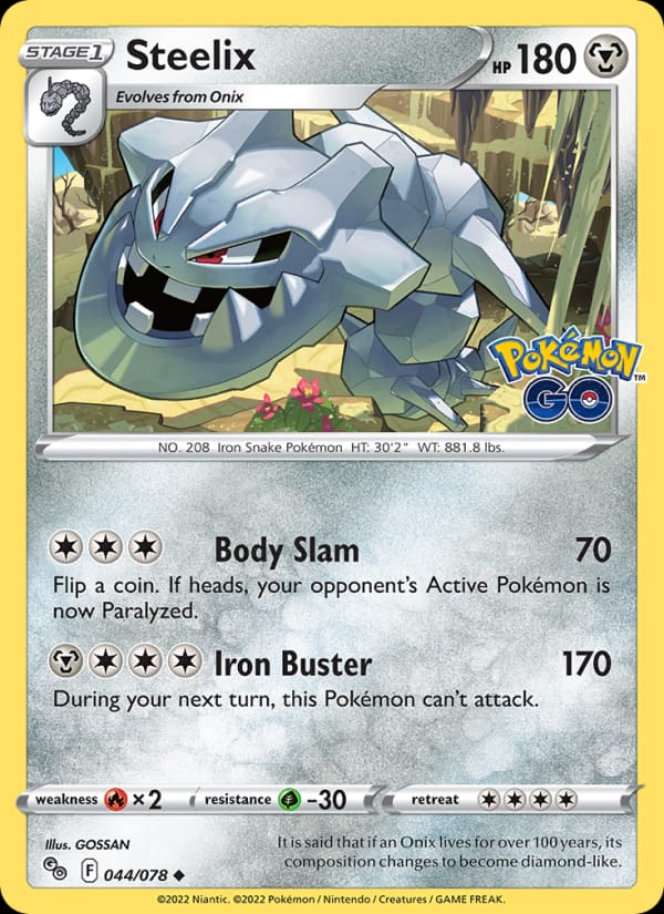 Steelix 044/078 Pokémon GO Pokémon card