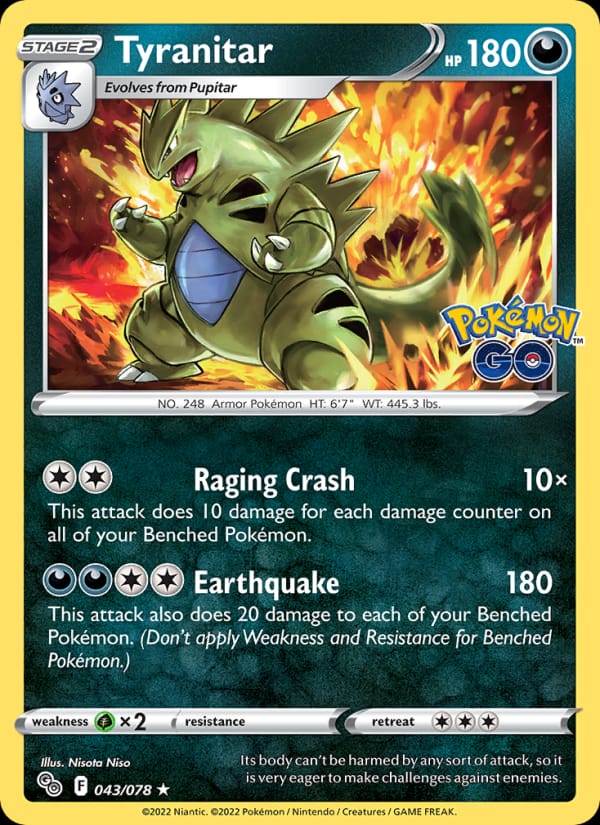 Tyranitar 043/078 Pokémon GO Pokémon card