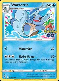 Wartortle 016/078 Uncommon – Pokémon GO Pokémon card