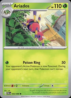 Ariados 002/088 Common – Perfect Order Pokémon card