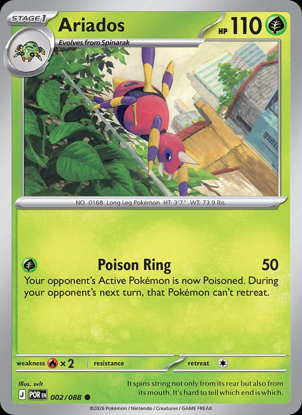 Ariados 002/088 Perfect Order Pokémon card