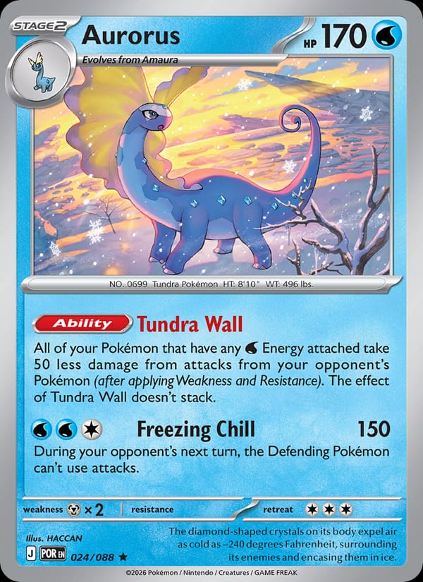 Aurorus 024/088 Perfect Order Pokémon card