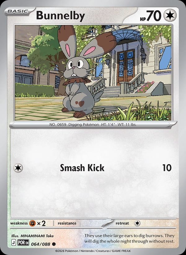 Bunnelby 064/088 Perfect Order Pokémon card