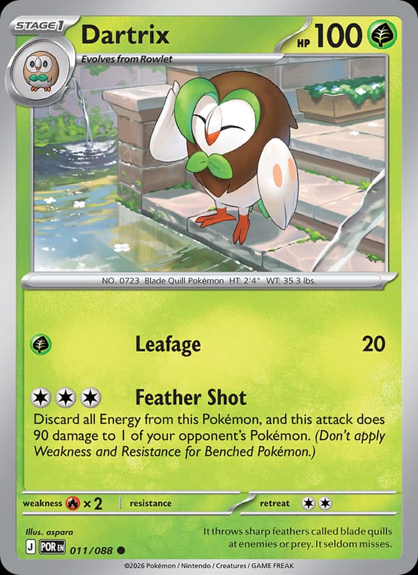 Dartrix 011/088 Perfect Order Pokémon card